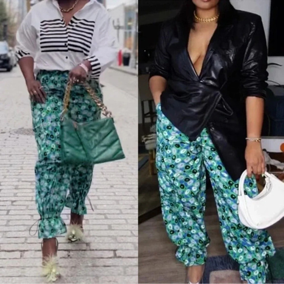 Diane Von Furstenberg Light Weight Windbreaker Athletic Utility Cargo Pants NWOT - Picture 2 of 11